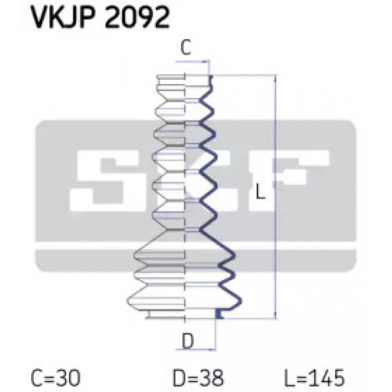 VKJP 2092 SKF - Пильовик привідного валу
